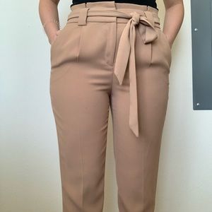 Express High Waisted Paperbag Ankle Pant size 8